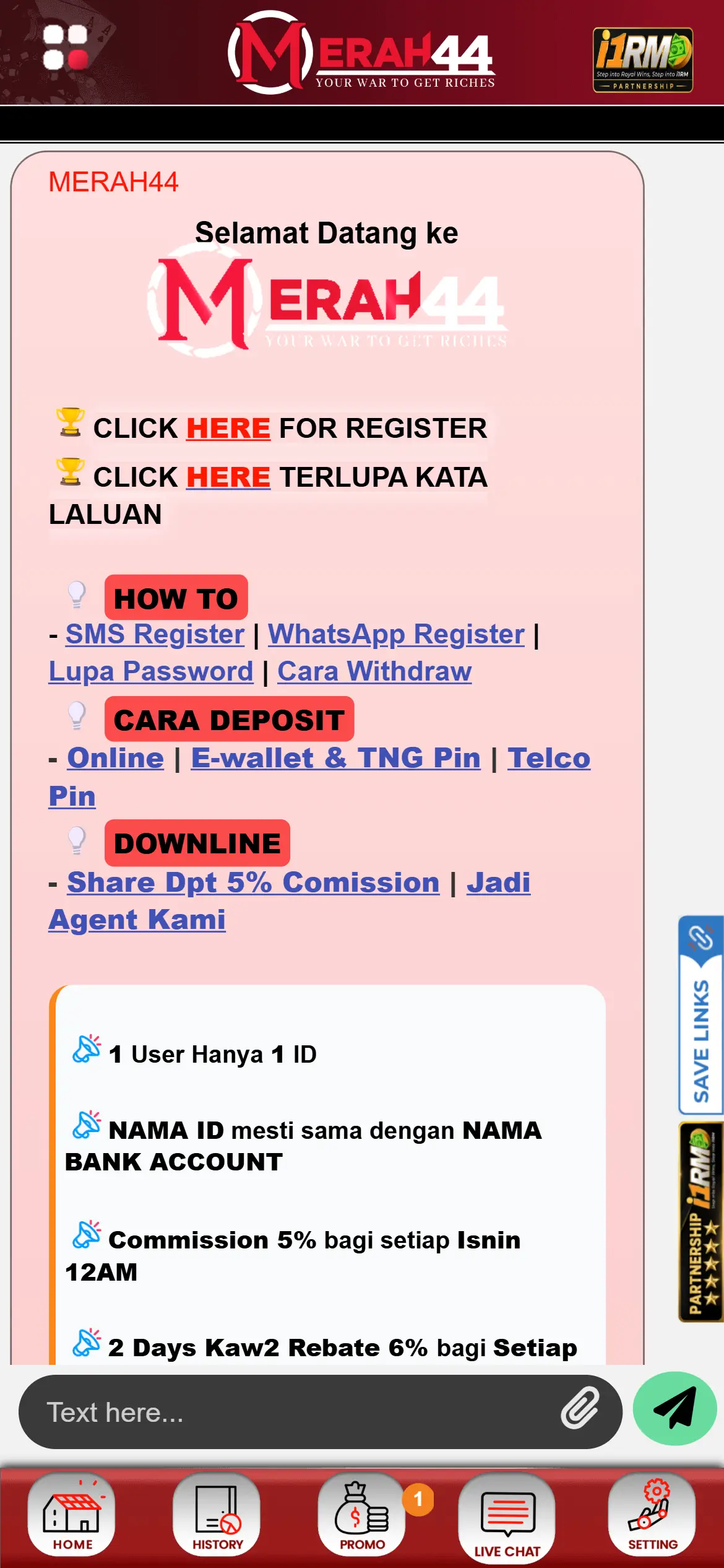 Merah44 24-Hour Hotline and Livechat